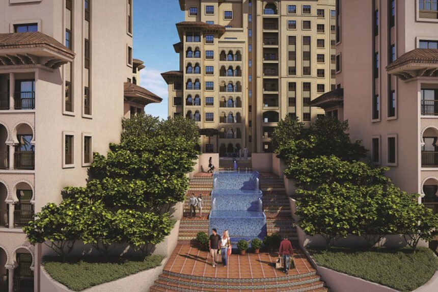 Private gardens with walking paths
