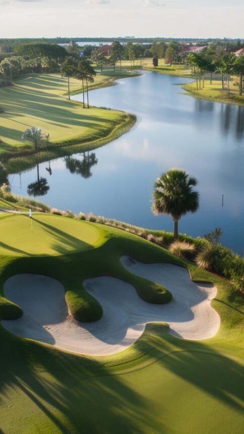 Lakes and long golf courses