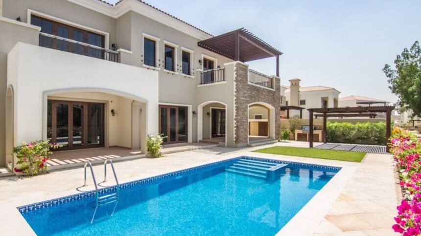 Swimming pools and landscaped gardens