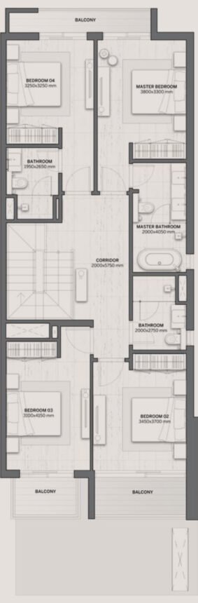Floor Plans D-Villas - 4 Bedrooms Villas